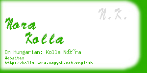 nora kolla business card